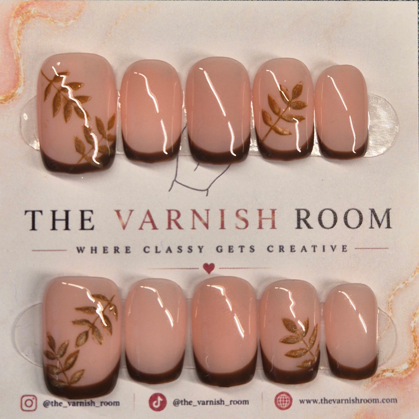 Fall Foliage — hand-painted press-on nail set by The Varnish Room