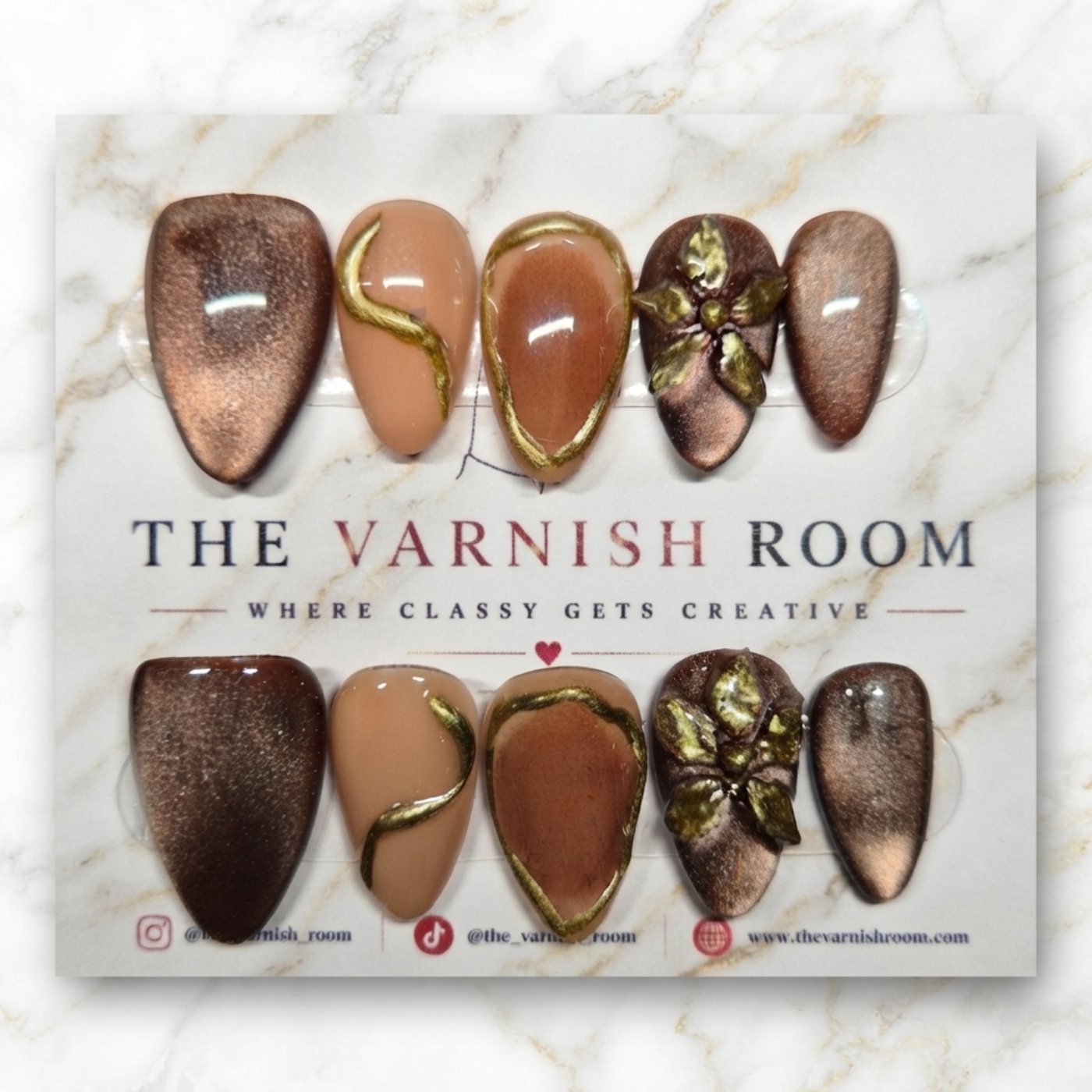 Velvet Touch — hand-painted press-on nail set by The Varnish Room